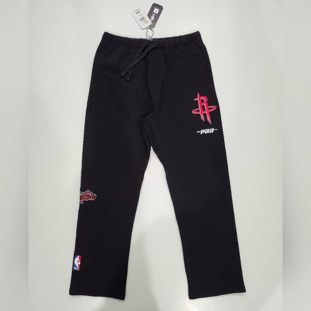 Pro Standard Houston Rockets Patches Black Athletic Pants Men’s Large Brand NWT